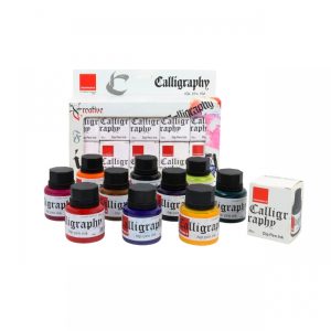 ISOMARS Calligraphy Dip Pen Ink 35ml x 5,10 colors /SET