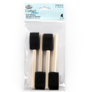 ROYAL & LANGNICKEL Crafter's Choice Foam Brush 1" -Set of 4pcs.