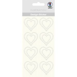 URSUS Design stickers "Hearts" transparent .
