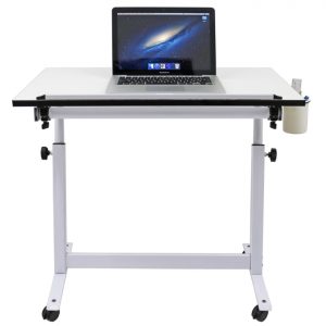 ISOMARS SIT-N-STAND TABLE - Adjustable (White)