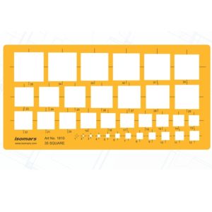 ISOMARS SQUARE TEMPLATE -35 SQUARES