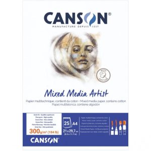CANSON Mixed Media Artist Pad 300gsm and 600gsm.