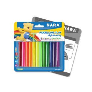 NARA Modelling clay 6 Normal + 6 neon Colours(200g.)