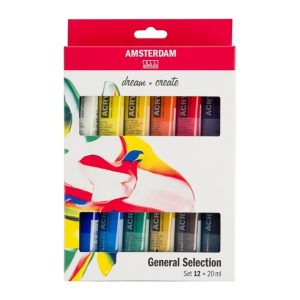 AMSTERDAM ACRYLIC GENERAL SELECTION SET 12 X 20ML