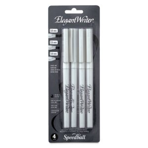 SPEEDBALL® Elegant Writer Calligraphy Markers - Black, Set of 4