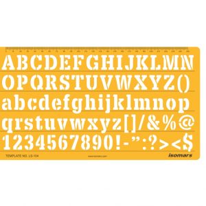 ISOMARS LETTERING STENCIL  Template- 104