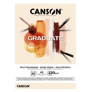 Canson® Graduate Mixed Media Pad 220 gsm 30 Sheets.