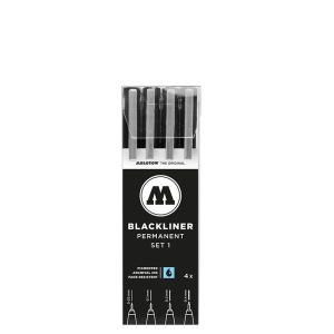 MOLOTOW PERMANENT BLACKLINER PEN SET1X4/SET1