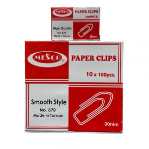 MESCO PAPER CLIPS 30mm SILVER