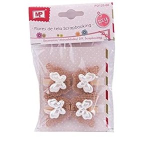 MP SET OF 4 FABRIC FLOWERS FOR SCRAPBOOKING