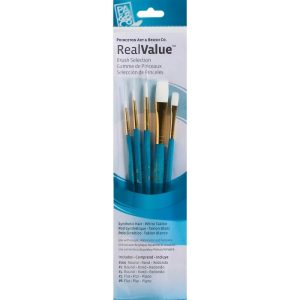 Princeton Synthetic White Taklon Real Value Brush Set/5Piece