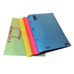 MESCO Spring File Foolscap 300gsm Pink, Buff ,Red, L.Green, Yellow, L.Blue.