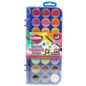 MASTER ART Watercolor cake , 24colors (plastic box)