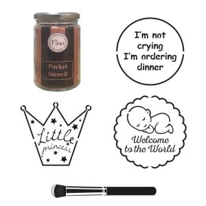 FLEUR POCKET STENCIL NEW BORN MIX (8X36 CM)