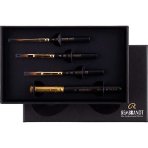 REMBRANDT Luxury Watercolor brush travel set | 3 x no. 4