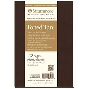 STRATHMORE TONED TAN SKETCH PAPER 118 g/m, 112 SHEETS