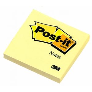 3M Post-it® Notes, 3 in x 3 in, Canary Yellow, 12 Pads/Pack