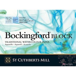 BOCKINGFORD BLOCK TRADITIONAL WATER COLOUR PAPER 300 g/m 12 SHEETS