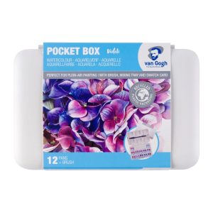 VAN GOGH Watercolour pocket box pinks & violets 12 half pans