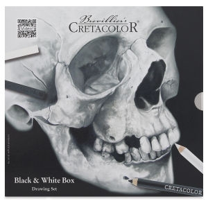 CRETACOLOR BLACK & WHITE DRAWING SET SKULL EDITION