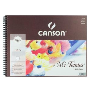 CANSON MI-TEINTES PASTEL SPIRAL PAD 16sheets, 160gsm