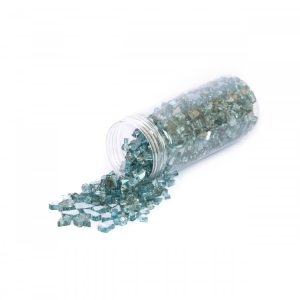 Reflective Crushed Glass Water Blue