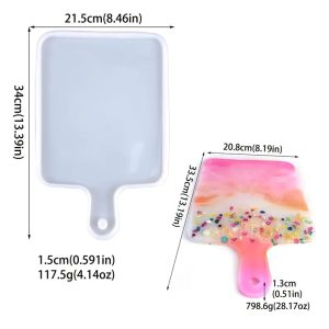 Crystal Epoxy Resin Silicone  Mold Cutting Board/ Serving Tray