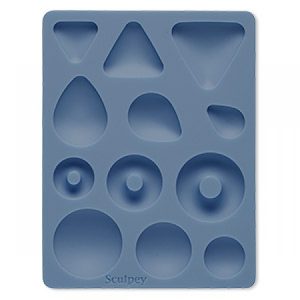 SCULPEY BAKEABLE SILICONE MOLD - CABOCHON SHAPES