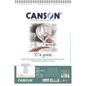 CANSON C À GRAIN SPIRAL SKETCH PAD 30 sheets, 125gsm
