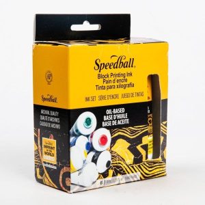 Speedball®  OIL-BASED BLOCK PRINTING INK STARTER SET OF 6X37ml.