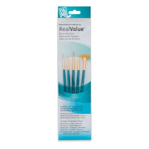 PRINCETON REAL VALUE GOLDEN TAKLON BRUSH SET OF 5