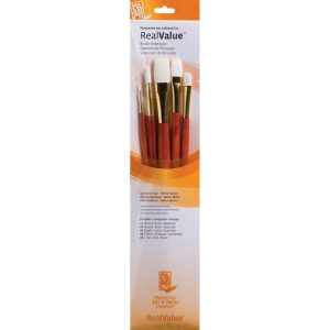 PRINCETON 5PC SYNTHETIC WHITE TAKLON BRUSHES
