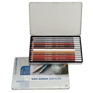 VAN GOGH SKETCHING PENCILS SET WITH 12 SKETCHING PENCILS.