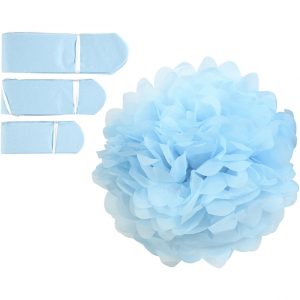CREOTIME TISSUE POMPOMS LIGHT BLUE