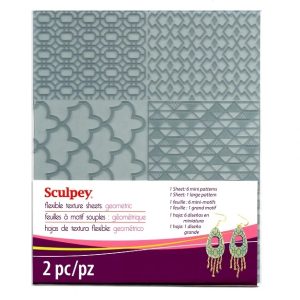 Sculpey® Tools™ Geometric Texture Sheet Set, reusable 2 piece set