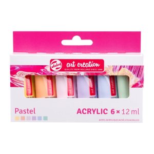 TALENS ART CREATION Acrylic colour set Pastel 6 x 12ml.