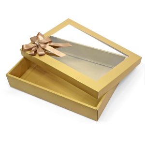 MESCO METALLIC GIFT BOX  with window 24.3X33.5X6CM