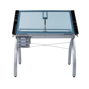Studio Designs Futura Metal and Glass Drafting Table for Drawing and Tracing