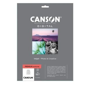 CANSON® A4 Photo & Creative Photo Paper Digital Premium High Gloss 255gsm 20Sheets.
