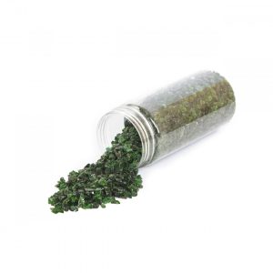 CRUSHED GLASS CHIPS 600G DARK GREEN 3-6MM