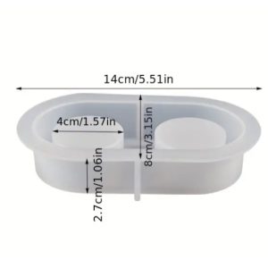 SILICONE MOLD for 2-Hole Candle Stick Holder