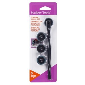SCULPEY TEXTURE WHEEL TOOLS 4P+1HANDLE