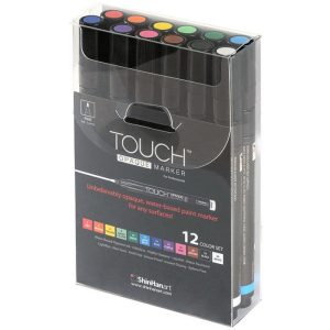 SHINHANArt TOUCH "OPAQUE MARKER SET OF 12 - FINE (0.8-1.3MM)
