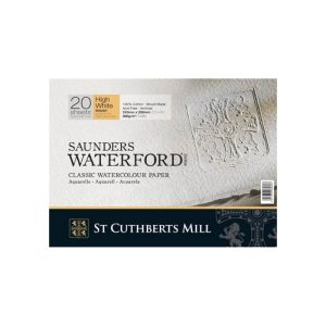 SAUNDERS WATERFORD CLASSIC WATERCOLOUR PAPER 300 g/m 20 SHEETS / HIGH WHITE
