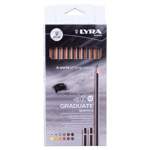 LYRA GRADUATE GRAPHITE PENCILS 12 PCS SET ASSORTED