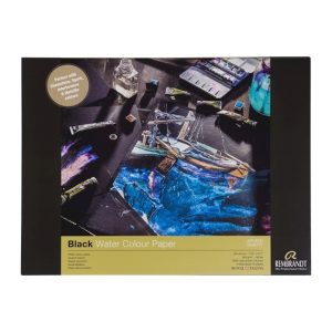 REMBRANDT WATERCOLOUR BLACK PAPER PAD 30X40CM 360G 10 SHEETS