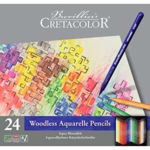 CRETACOLOR 24 AQUA MONOLITH WOODLESS AQUARELLE PENCIL