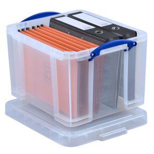 REALLY USEFUL STORAGE BOX CLEAR 35 LITRE