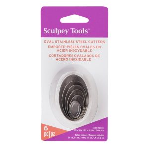 SCULPEY OVAL METAL CUTTER 6PCS