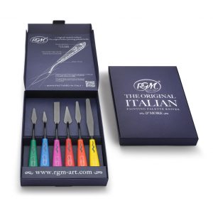 RGM 60° PLUS LINE RUBBER PALETTE KNIVES SETS/MATT BLACK